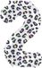 Folat Folieballon Cijfer 2 Bright Panther - 86 cm