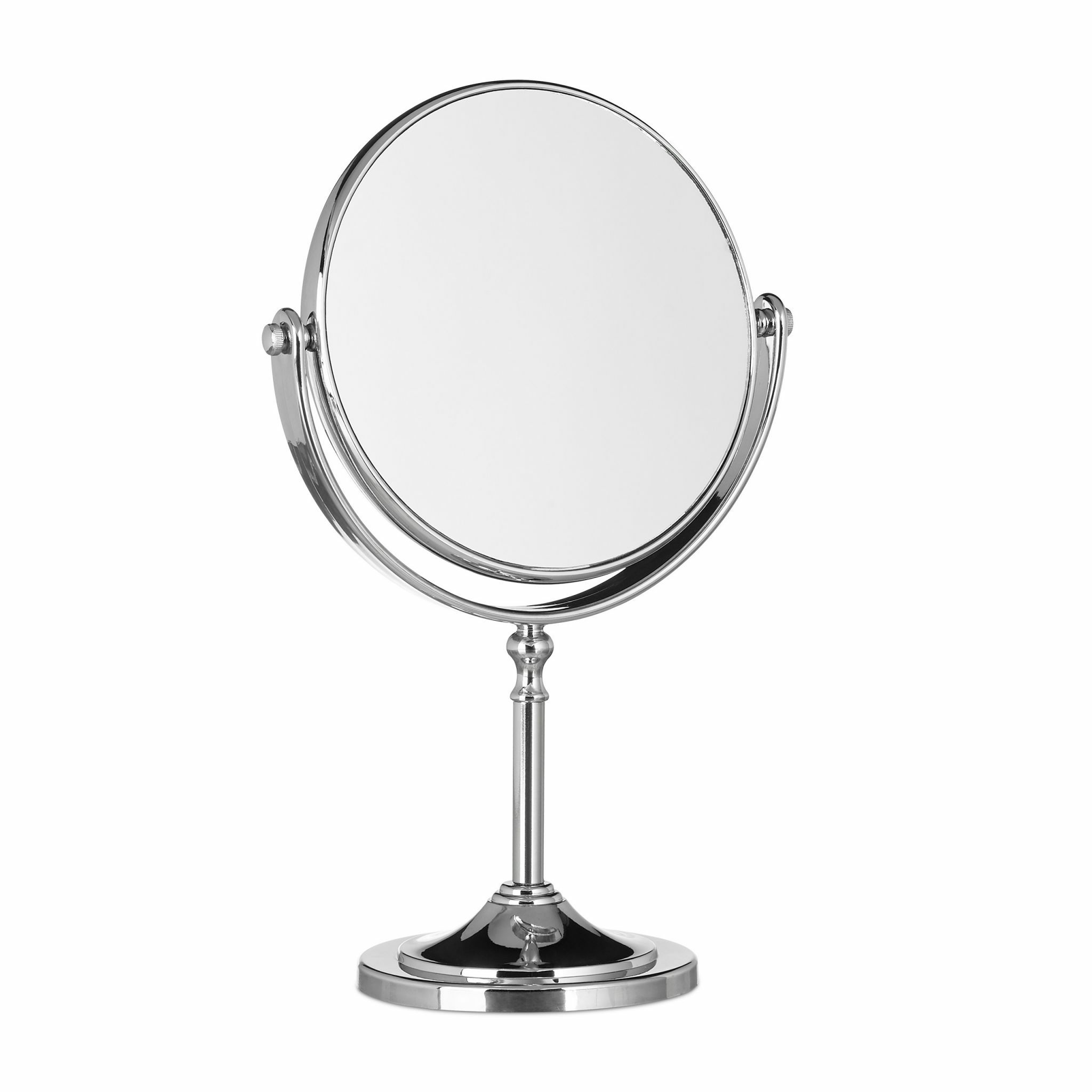 Relaxdays Make-up Spiegel - Rond - Zilver/Transparant - 15cm Diameter