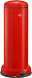 WESCO Big Baseboy Prullenbak met Soft Close | 30 Liter | Metaal - Rood | Pedaalemmer