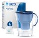 BRITA Marella waterfilterkan, blauw, 2,4 liter totale inhoud, 1,4 liter gefilterd water, 1 Maxtra Pro alles-in-één filterpatroon