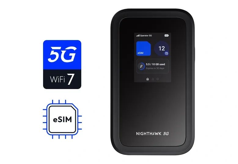 Netgear Nighthawk M7 MH7150 - 5G WiFi 7 Mobile Router - Black