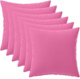 vidaXL Kussensloop 6 stuks Roze 40 x 40 cm Polyester