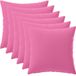 vidaXL Kussensloop 6 stuks Roze 40 x 40 cm Polyester