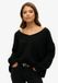 Superdry - Oversized trui met V-hals - Dames - Zwart