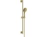Wiesbaden Unimatch glijstangset compleet met handdouche 3 standen diameter 12 cm geborsteld messing