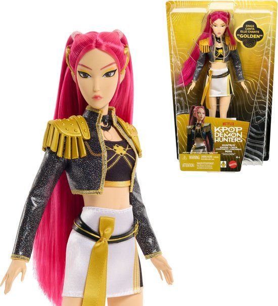 Mattel KPop Demon Hunters HUNTR/X Mira 'Golden' zingende pop in outfit