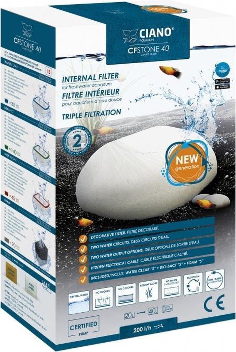 Ciano binnenfilter cfstone 40 - Zwart