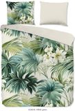 Pure dekbedovertrek groene bladeren - 1 persoons 140x200/220 cm - Groen - Microvezel