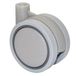 WAGNER Design 01002901 Meubelrol/zwenkwiel/dubbele rol, zacht, diameter 60 mm, bouwhoogte 70 mm, zilver, draagkracht 50 kg