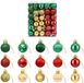 vidaXL Set de boules de Noël - 150 pièces - Rouge, Or et Vert - Diamètre 3 cm