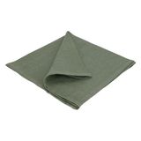 Serviette de table, lin, vert, 42 x 42 cm