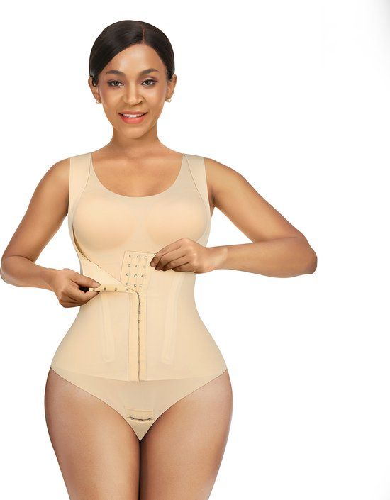 Shapewear 4-in-1 Corset Bodysuit - Tummy Control - Nude - S