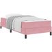 Lit Simple Lit Adulte Lit À Ressorts Avec Matelas Rose 90 X 200 Cm Tissu