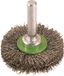 Brosse ronde, 80 mm de diamètre, épaisseur du fil 0,3 mm, taille de fixation 19 mm, 12000 tours par minute