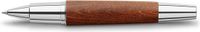 Faber-Castell E-motion Rollerball Pen - Pearwood & Chrome - Black Ink - B Nib