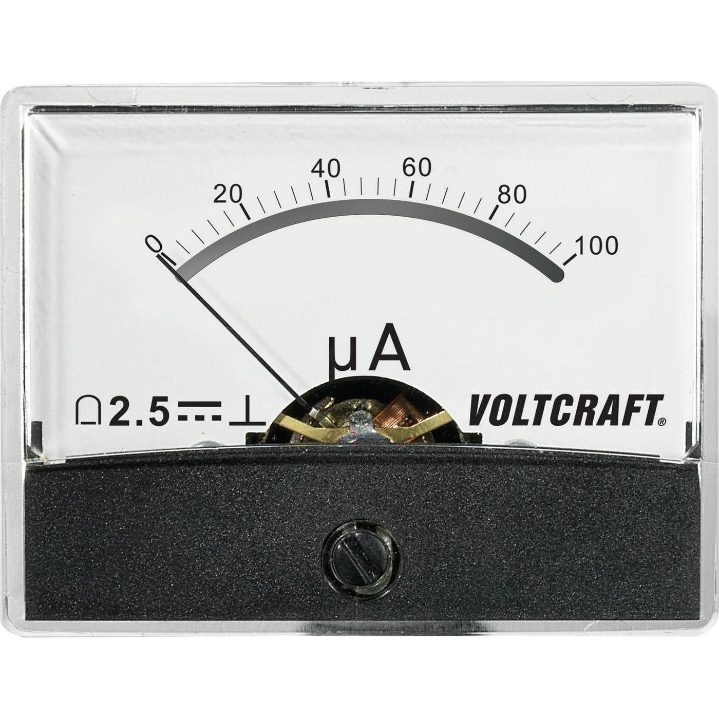 VOLTCRAFT AM-60X46/100µA/DC Inbouwmeter 100 µA Draaispoel