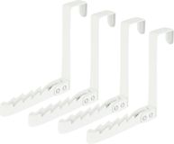 Benson Crochet de porte pliable - 4x - blanc - métal - crochets de suspension - porte-manteau de porte - gain de place