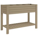 VidaXL Plantenbak verhoogd 110x45x79 cm polypropeen lichtbruin