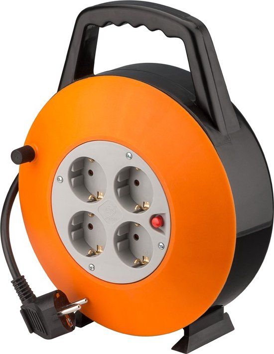 DSIT Goobay 71354 Stekkerdoos - 15m - Zwart/Grijs/Oranje