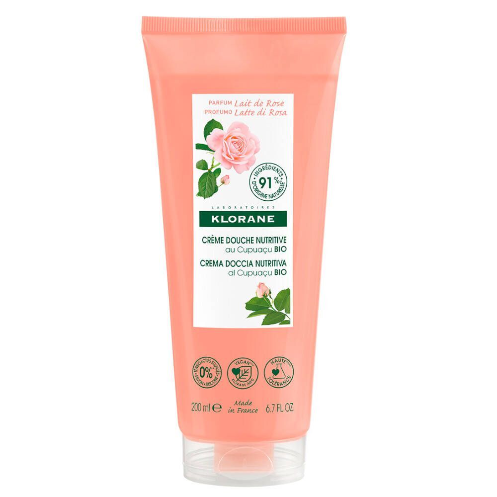 Klorane Huid Lait de Rose Crème Douche Nutritive