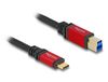 DeLOCK 80612 USB-kabel USB 3.2 Gen 1 (3.1 Gen 1) 1 m USB C naar USB B 5 Gbit/s Zwart, Rood