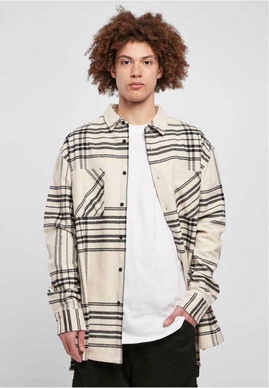 Urban Classics Long Oversized Checked Summit Overhemd - Men - Green - Size S