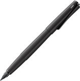 LAMY studio zwarte vulpen - universele vulpen in elegante volledig metalen behuizing - met propellervormige clip & stalen penpunt in lijndikte F - incl. inktpatroon T 10 blauw