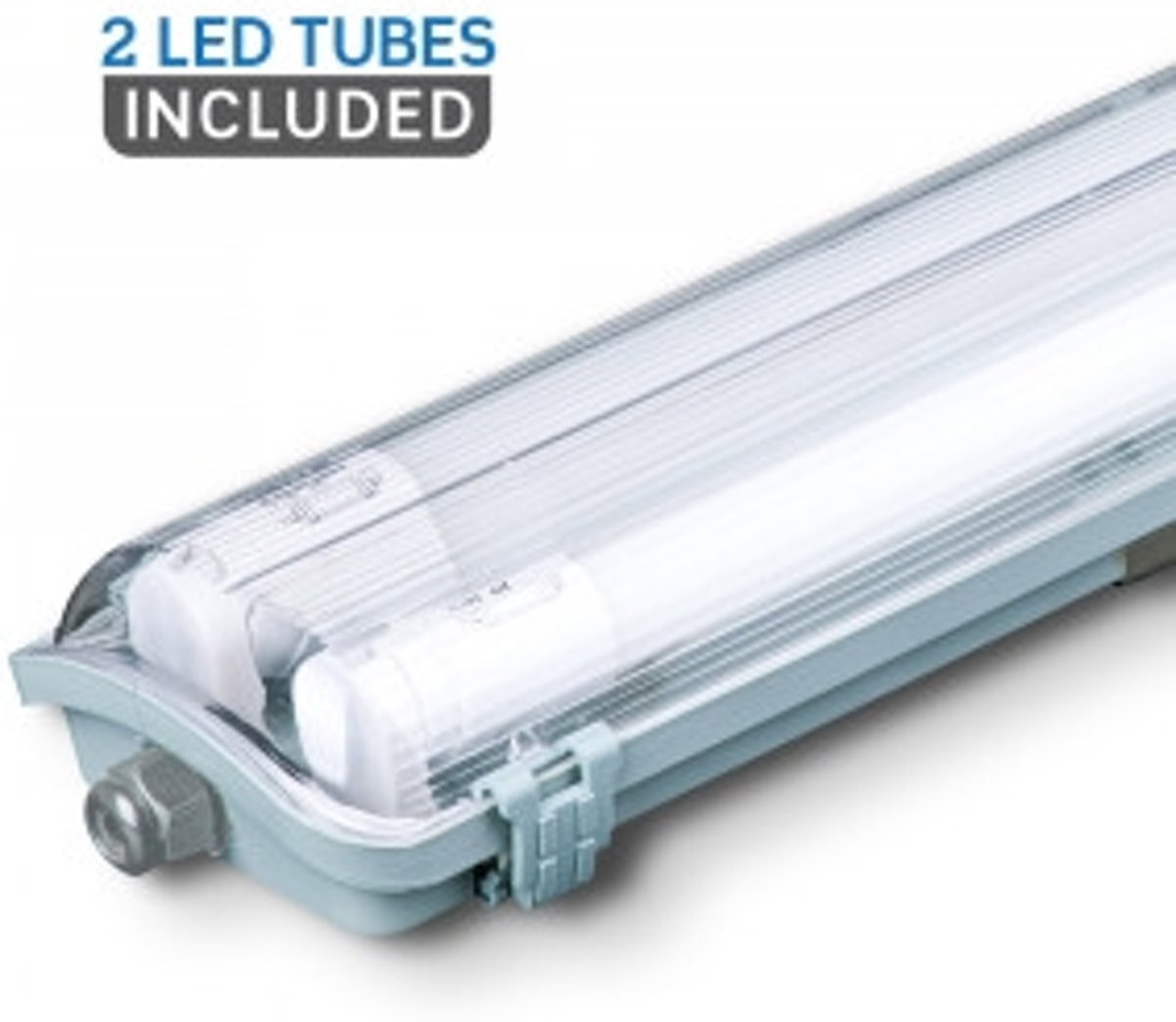 V-tac IP65 armatuur met 2 ingebouwde TL van 150cm - 4000K - 4000 Lumen