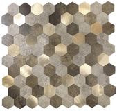 BES LED Zelfklevende Mozaïek Tegel - Afimera Mix Hexagon - Bruin/Koper - 288x280x4mm