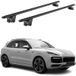 Aurilis Omac Barres De Toit Aluminium Certifiées Tüv Pour Porsche Cayenne Iii 2019-2026 – Pour Rails De Toit Intégrés – Rainure En T – Charge Max 100 Kg – 2 Antivols Noir
