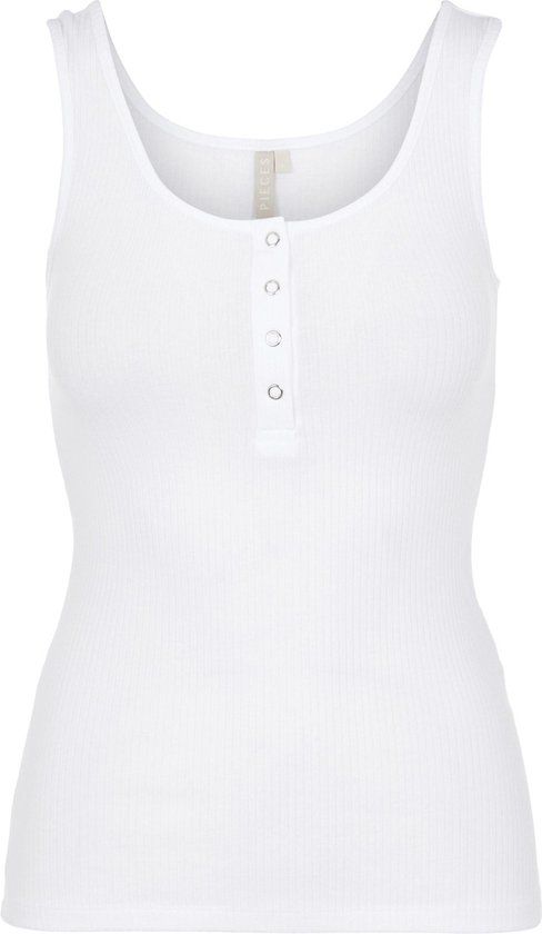 PIECES PCKITTE Tank Top - Women - XS - White - Striped - Cotton/Elastane