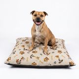 ANRO Hondenkussen Beige 60x60 cm – Hondenmand Wasbaar Binnen & Buiten