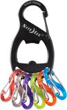 Nite Ize Keyrack + S biner - sleutelhanger - zwart - RVS
