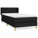 VidaXL Boxspringbed met matras, stof, zwart, 200x200 cm