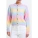 French Connection Gilet boutonné à rayures dégradées Rainbow Multi