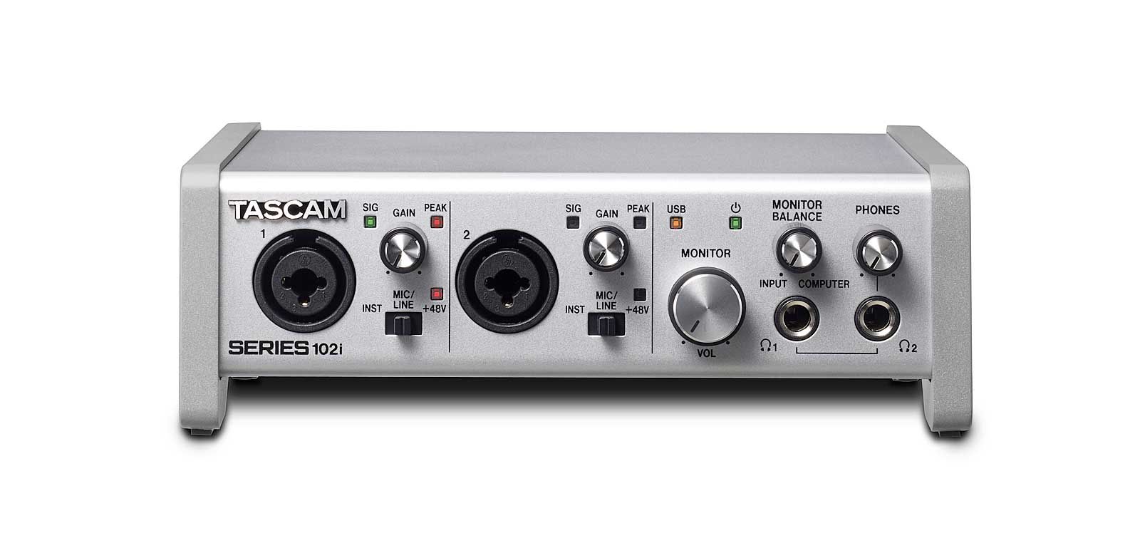 Tascam SERIES 102i - 2-kanaals USB Audio Interface - Zilver