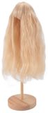 Popwigs Perruque pour poupée, taille 1/4, bouclée, avec frange, couleur pêche, longueur de 18,5 à 21 cm