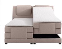 Vente-unique Boxspringbed stof beige 2 x 90 x 200 cm