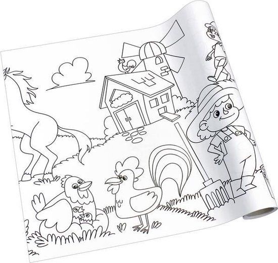 Info Notes Zelfklevende Tekenrol Boerderijleven 300mm x 4m