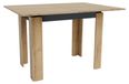 Table de salle à manger extensible en chêne et anthracite