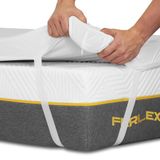 Ferlex Matrasoplegger, Visco-Gel, waterdicht, 5 cm, visco-elastisch, 100% | Tencel-weefsel, zeer zacht en koel, topper afneembaar en wasbaar (105 x 190 cm)
