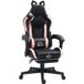 Arozzi Fauteuil de jeu inclinable avec repose-pieds et coussins, en similicuir et éponge, 65x62x116-124 cm, rose et noir