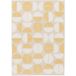Sunshine Geo - Tapis d'extérieur d'intérieur moderne géométrique demi-cercles jaune et beige 160x230