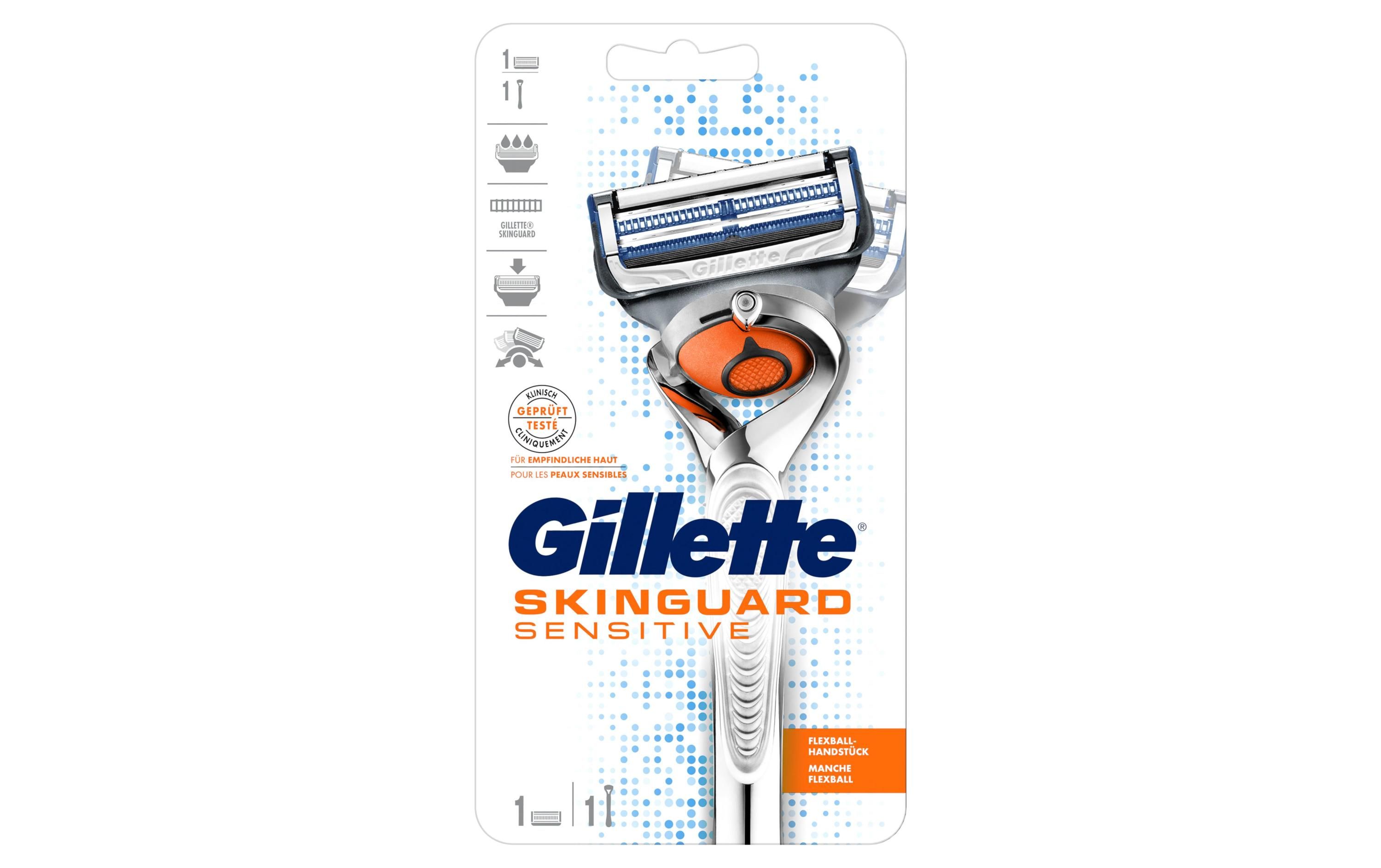 Gillette Skinguard Sensitive - Scheerapparaat voor mannen - 1 stuk - Blauw/Grijs