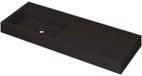 Wastafel INK Momento Wastafel Quartz Wasbak Links Zonder Kraangat - 1200x450x90 mm - Quartz Zwart