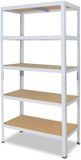 Shelfplaza HOME metalen stellingkast - 155x50x30 cm - wit - 5 planken