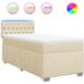 Maison Exclusive - Sommier à lattes de lit avec matelas crème 100x200 cm tissu