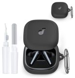 Housse de protection souple en silicone pour écouteurs avec mousqueton