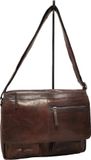Spikes & Sparrow Sac d'affaires Cuir Rabat D.Brown SP-1031 BR59