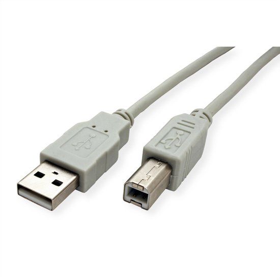 Standard USB 2.0 Kabel, type A-B, beige, 4,5 m